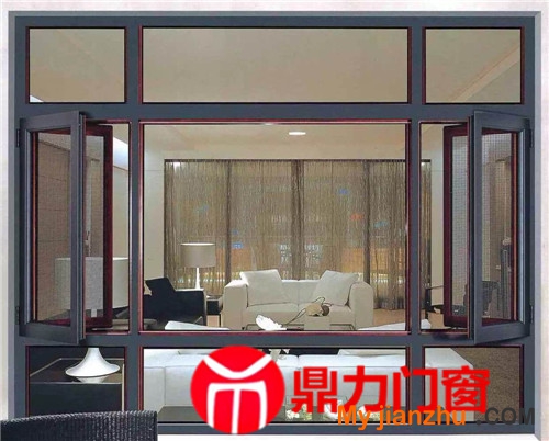一体窗内金橡木外灰大客厅