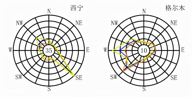 全国各大城市风玫瑰图