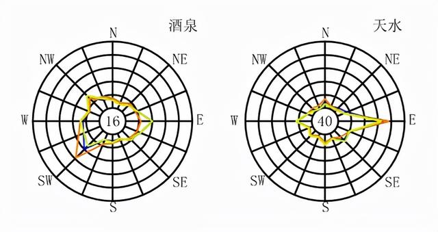 全国各大城市风玫瑰图