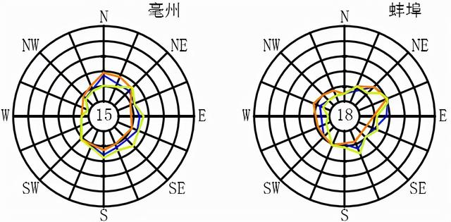 全国各大城市风玫瑰图