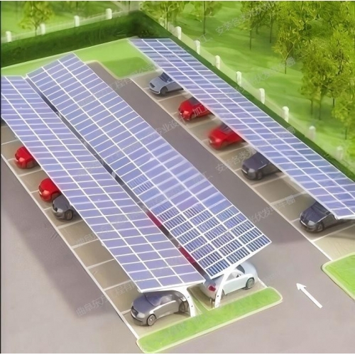 青岛市膜结构车棚厂家-青岛市太阳能光伏发电车棚-青岛车棚图2